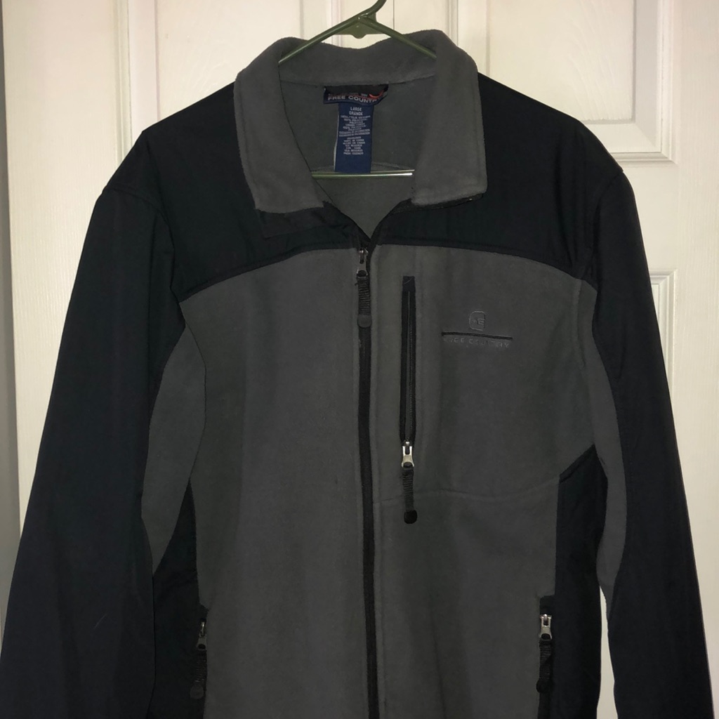 Gray  Black Mens Jacket Free Country Brand